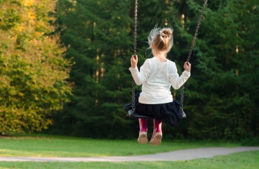 Child on a swing