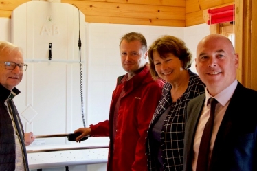 Picture : L-R – Lord Elis-Thomas (Deputy Minister for Culture Tourism and Sport), Peter Russ, Angela Burns AM, Paul Davies AM. 