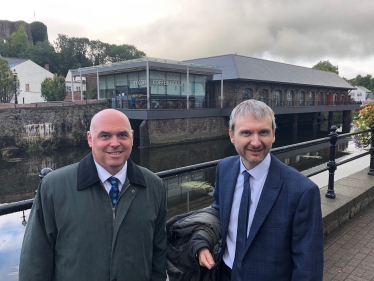 PIC CAP (L-R): Local AM Paul Davies is pictured with Mike Cavanagh, Head of Leisure and Cultural Services at Pembrokeshire County Council