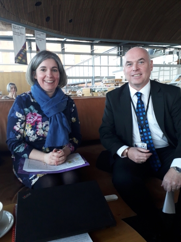 Paul with Rachel Lewis-Davies of NFU Cymru